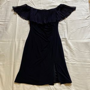 Slimming navy dressy dress